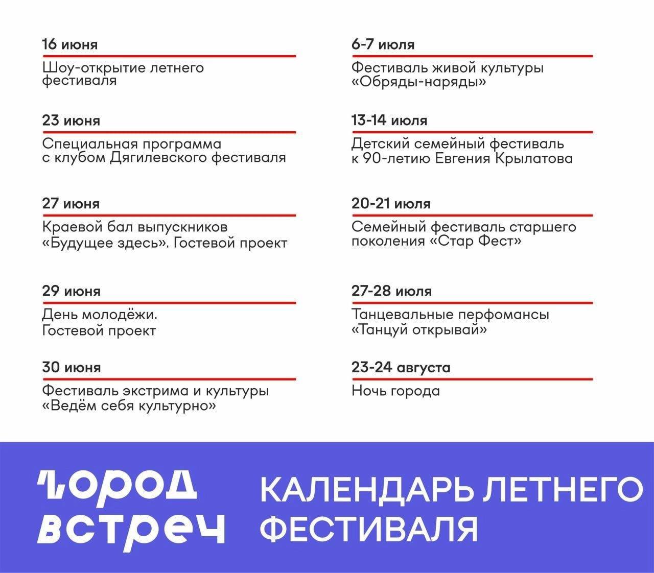 @Predlog100_bot. 🥳 Пермякам представлена программа мероприятий &quot;Город...